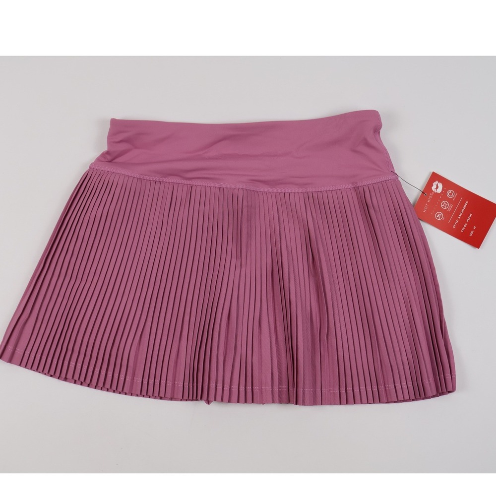 Hot Kiss Activewear Pleated Skort Peony Pink AASO4628PEO Medium NWT